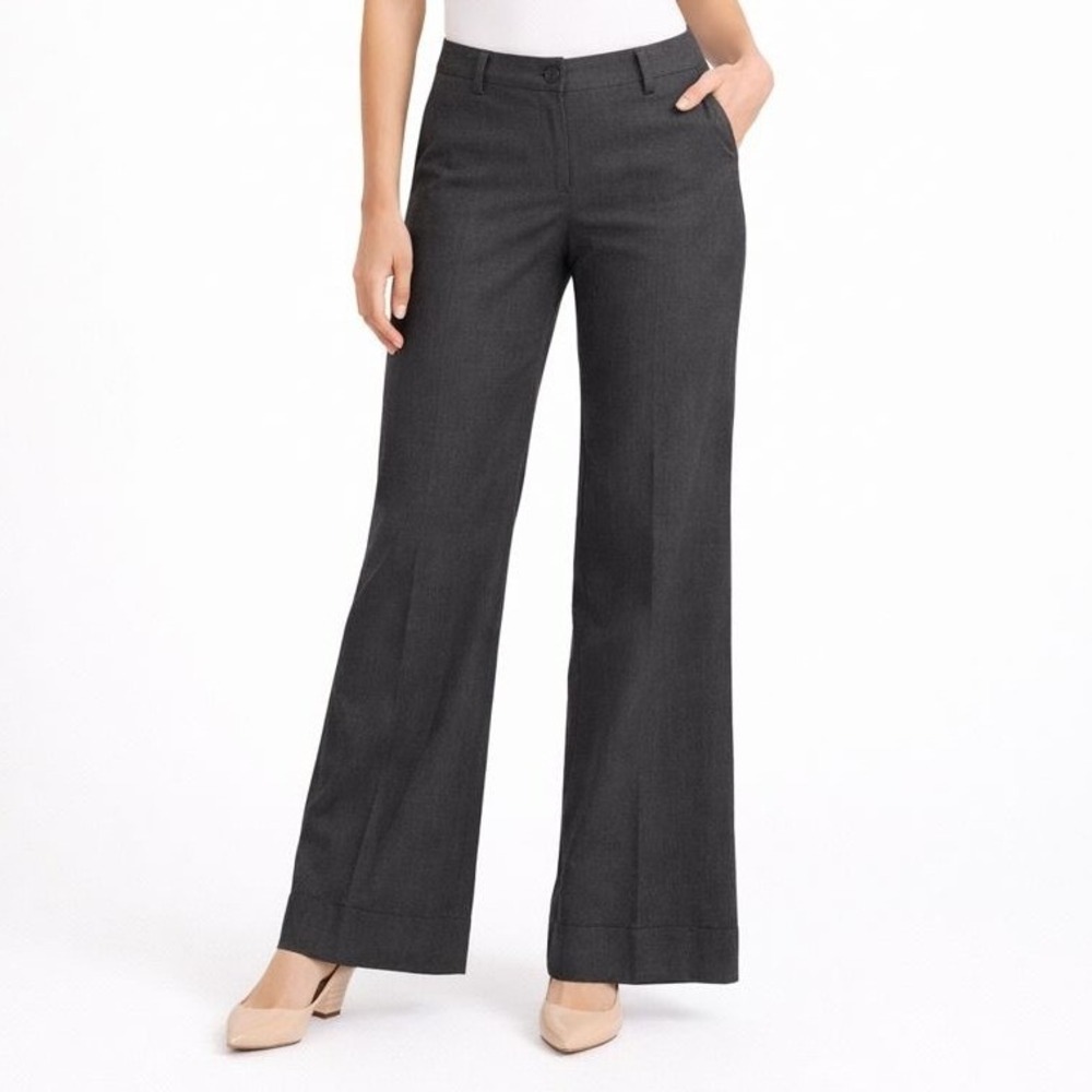 J Crew Favorite Fit Gray Wool Blend Dress Pants Trousers Women Size 10